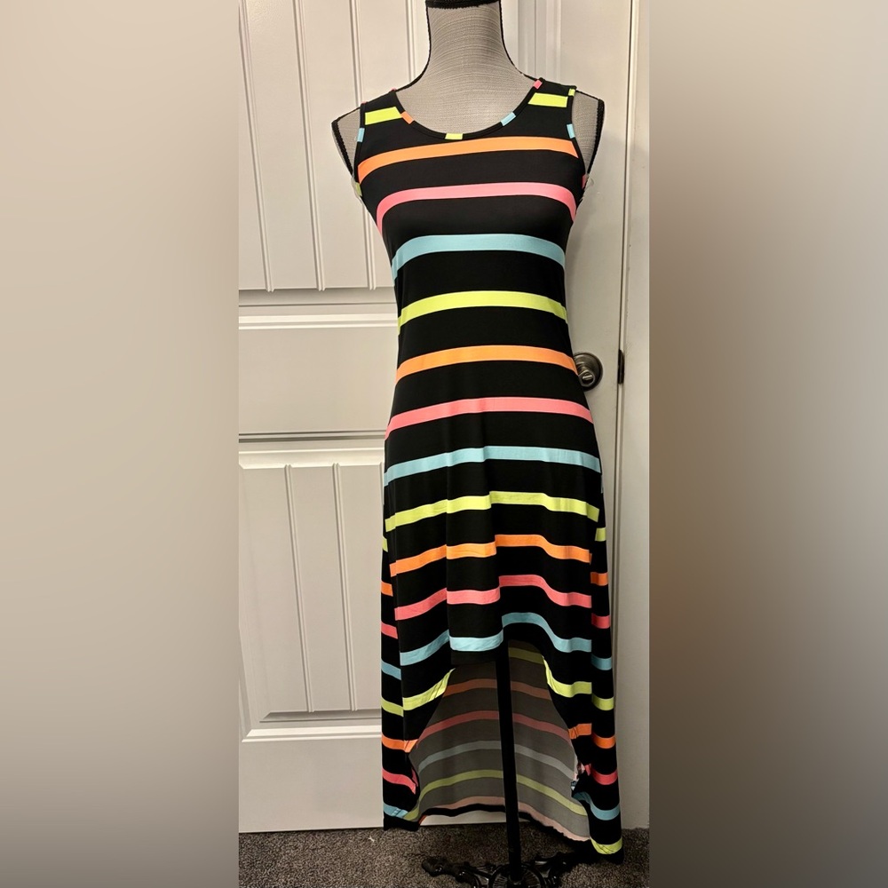 Striped Multicolor Sleeveless Dress